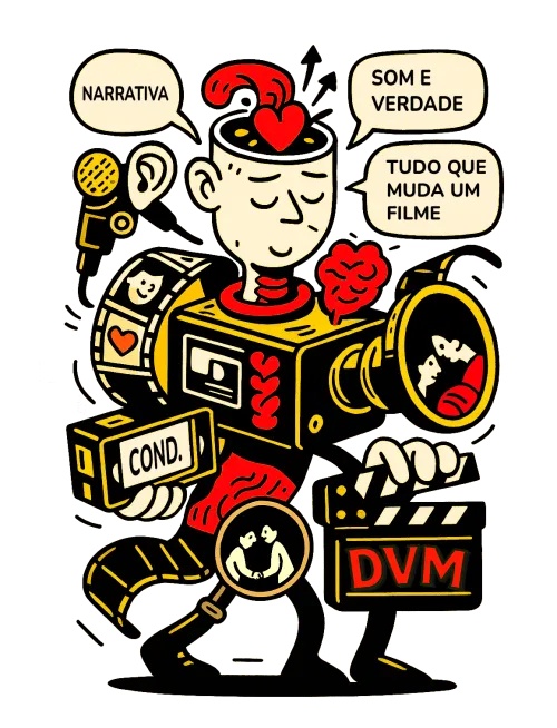 Cartaz do DVM Condensado  Workshop de narrativa e som para filmes de casamento