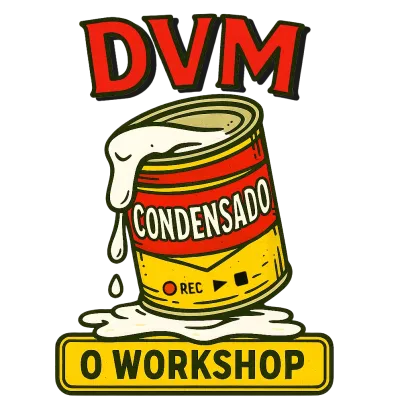 Cartaz do DVM Condensado  Workshop de narrativa e som para filmes de casamento